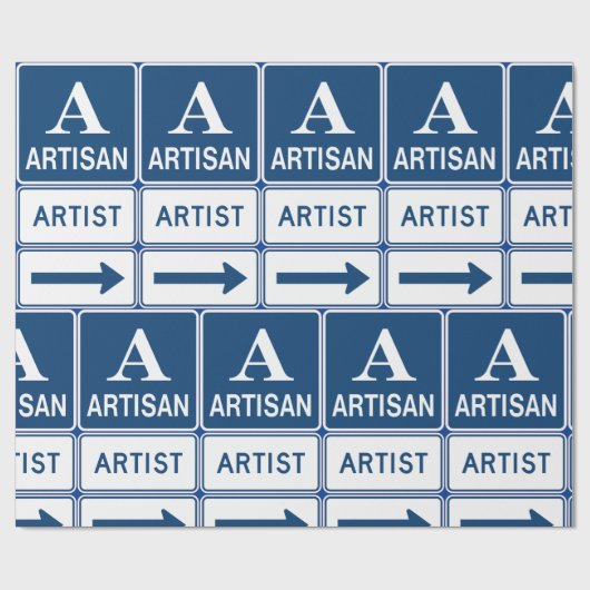 Artisan Artist Studio Signieren Directmailing Geschenkpapier (Flach)
