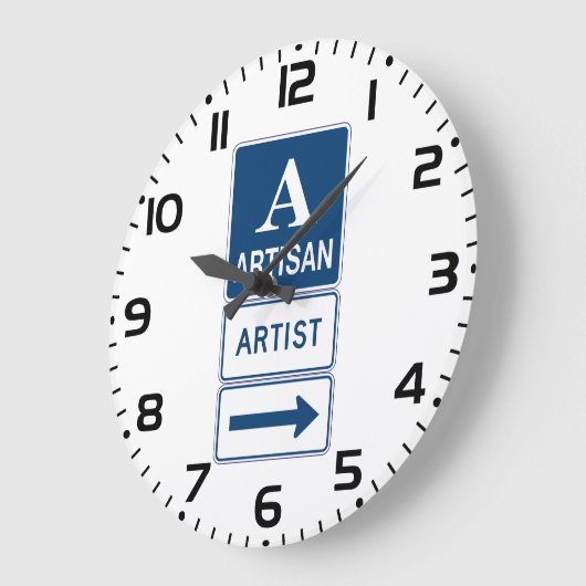 Artisan Artist Studio Signieren Directmailing Große Wanduhr (Winkel)