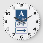 Artisan Artist Studio Signieren Directmailing Große Wanduhr (Vorderseite)