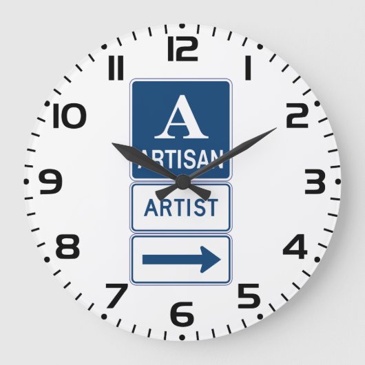 Artisan Artist Studio Signieren Directmailing Große Wanduhr (Vorderseite)