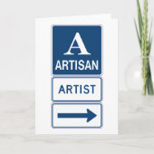 Artisan Artist Studio Signieren Directmailing Karte (Vorderseite)