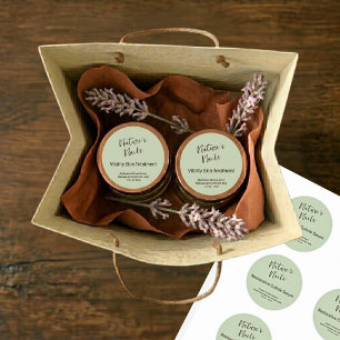 Artisan Aspen Salbei Botanische Nagelpflegeetikett Runder Aufkleber