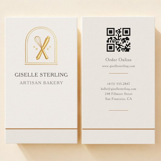 Artisan-Bäckerei-QR-Code Visitenkarte