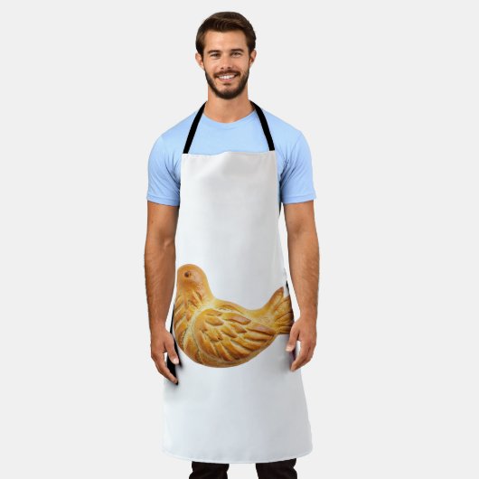 Artisan Baked Bread Bird Sculpture Schürze (Getragen)