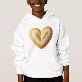 Artisan Baked Bread Heart Roll Sculpture Hoodie