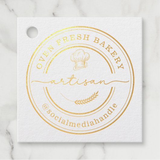 Artisan Baker Bakery Koch Hat Catering Geschenkanhänger (Vorderseite)