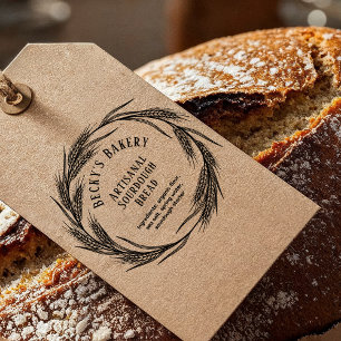 Artisan Baker Wheat Wreath Bio Sourdough Brot Gummistempel