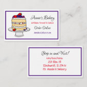 Artisan Bakery | Handgezogener Fruchtkuchen Visitenkarte (Vorne/Hinten)