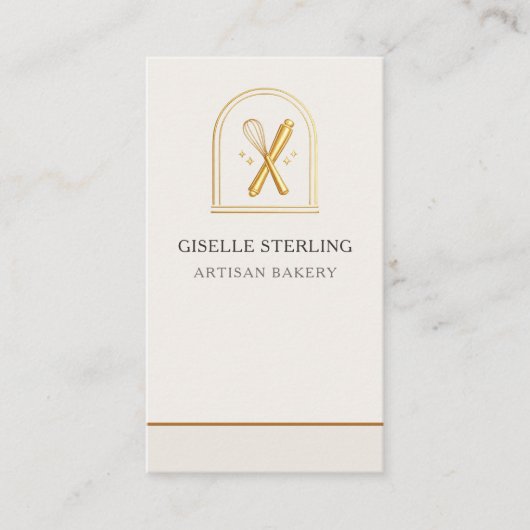 Artisan Bakery QR Code Visitenkarte (Vorderseite)