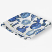 Artisan Blue Gold Cactus Desert NAME Wasserfarben Pappteller (Gewinkelt)