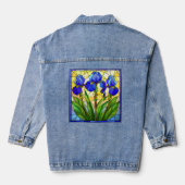 Artisan Blue Iris gesteinigtes Glas Denim Jacket Jeansjacke (Rückseite)