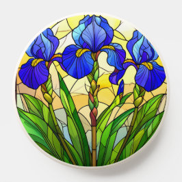 Artisan Blue Iris gesteinigtes Glas PopSocket