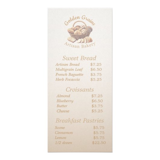 Artisan Bread Basket Werbekarte (Vorne)