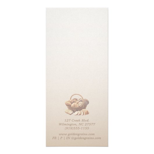 Artisan Bread Basket Werbekarte (Hinten)