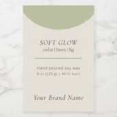 Artisan Candle Label Sage Minimalist Jar Wrap Lebensmitteletikett (Einzelnes Label)