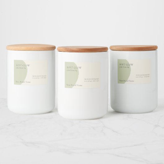 Artisan Candle Label Sage Modern Side-Bleed Wrap Lebensmitteletikett (Flaschen)