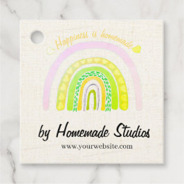 Artisan Canvas Rainbow 'Happiness is Homemade'  Geschenkanhänger