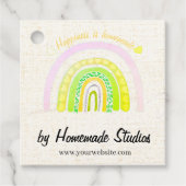 Artisan Canvas Rainbow 'Happiness is Homemade'  Geschenkanhänger (Vorderseite)