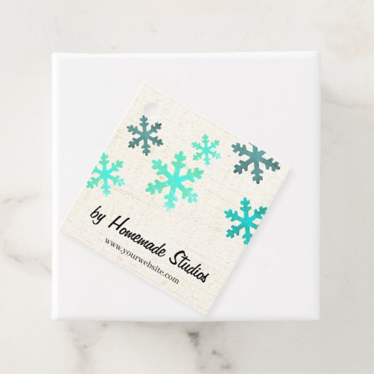 Artisan Canvas Snowflake Happiness Geschenkanhänger (Beispiel)