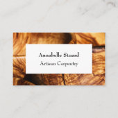 Artisan Carpentry Simple Modern QR Code Visitenkarte (Vorderseite)
