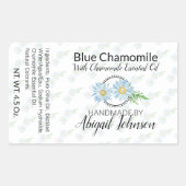 Artisan 🧼 Chamomile Soap Label Rechteckiger Aufkleber (Vorderseite)