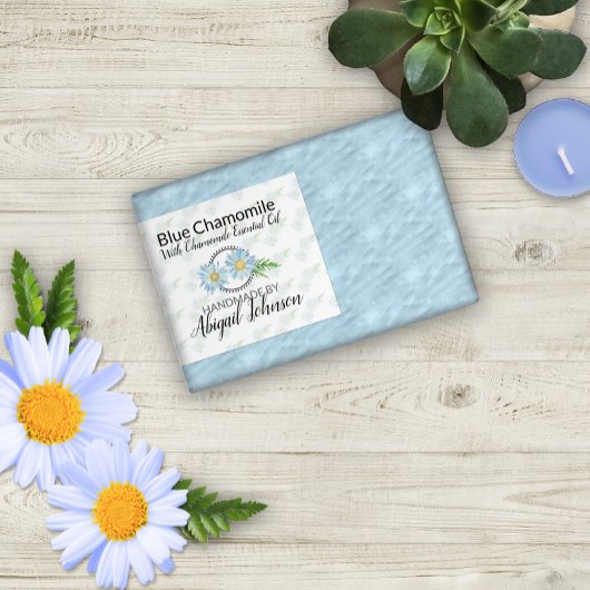 Artisan 🧼 Chamomile Soap Label Rechteckiger Aufkleber