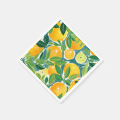 Artisan Citrus Tree Lemons Oranges Limes Colorful Serviette (Ecke)