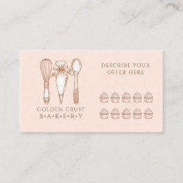 Artisan Cupcake Bakery Baking Tools Loyalty Card Treuekarte