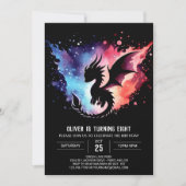 Artisan Dragon Birthday Editable Einladung (Vorderseite)