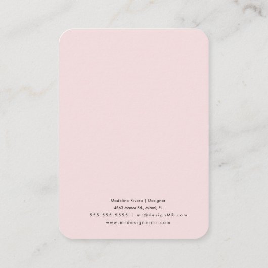 Artisan Earring Display Cards mit schwarzen Herzen Telefonnummerkarte (Rückseite)