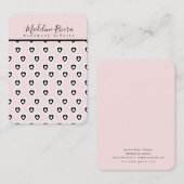 Artisan Earring Display Cards mit schwarzen Herzen Telefonnummerkarte (Vorne/Hinten)