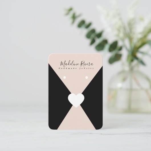 Artisan Earring Display Cards Telefonnummerkarte (Stehend Vorderseite)