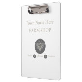 Artisan-Farm-Shop oder Imker-Logo für Wochenmarkt  Klemmbrett (Links)