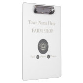 Artisan-Farm-Shop oder Imker-Logo für Wochenmarkt  Klemmbrett (Rechts)