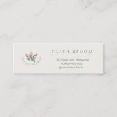 Artisan Florist Minimalist Botanical QR Code Telefonnummerkarte (Vorderseite)