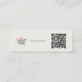 Artisan Florist Minimalist Botanical QR Code Telefonnummerkarte (Rückseite)