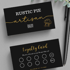 Artisan Gold Baker Bäckerei Koch Hat Catering Blac Treuekarte
