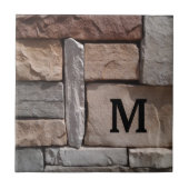 Artisan Masonry Mit Monogramm Trivet Fliese (Vorderseite)