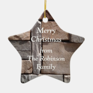 Artisan Mauerwerk Familienweihnachten Keramikornament