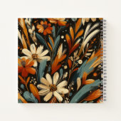 Artisan Orange Blooms & Songbirds in Folk Art Notizblock (Rückseite)