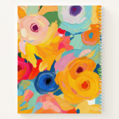 Artisan Painted Floral NAME Colorful Sketchbook Notizblock (Rückseite)