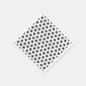 Artisan Polka Dots Schwarz-weiß Spaß Chic Handgeze Serviette (Ecke)