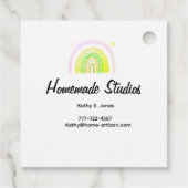 Artisan Rainbow 'Happiness is Homemade'  Geschenkanhänger (Rückseite)