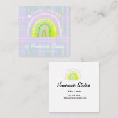 Artisan Rainbow 'Happiness is Homemade'  Telefonnummerkarte (Vorne/Hinten)