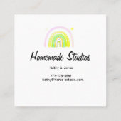 Artisan Rainbow 'Happiness is Homemade'  Telefonnummerkarte (Rückseite)