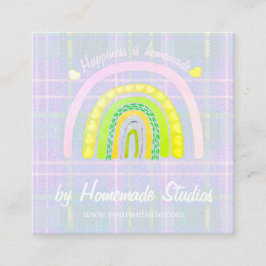 Artisan Rainbow 'Happiness is Homemade'  Telefonnummerkarte