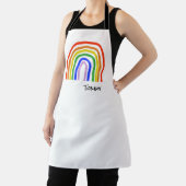 Artisan Rainbow Heart NAME Farbige Liebe Spaß Schürze (InSitu)