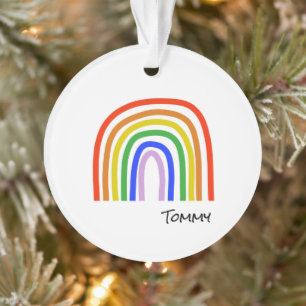Artisan Rainbow NAME Colorful Kids Fun Ornament