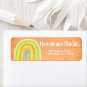 Artisan Raw Canvas Rainbow  Handmade Happiness  (Insitu)