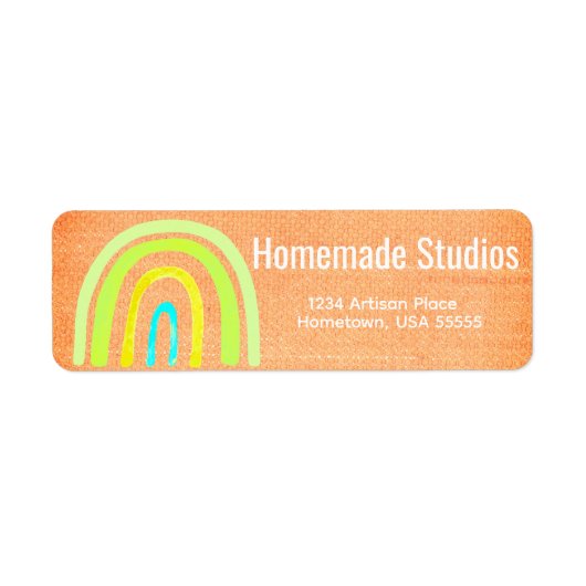 Artisan Raw Canvas Rainbow  Handmade Happiness  (Vorne)